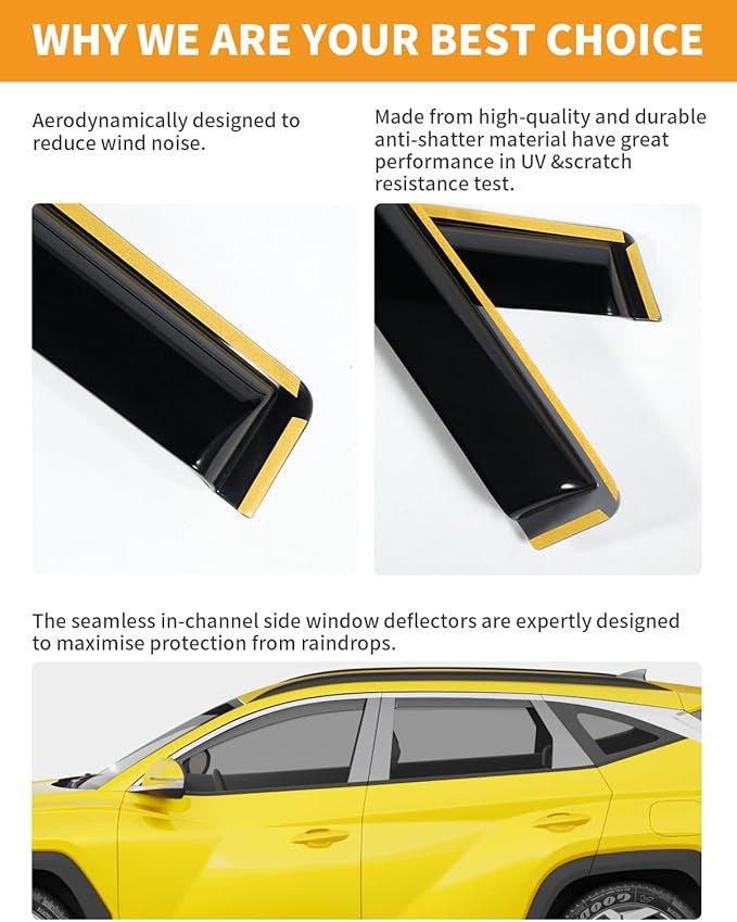 in-Channel Window Rain Guards Fit