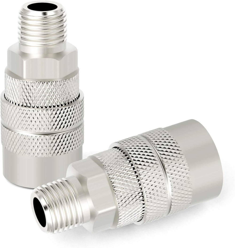 GASHER 12PCS 1/2-Inch Male Industrial Coupler,1/4 Basic Flow Quick Connect Ai...