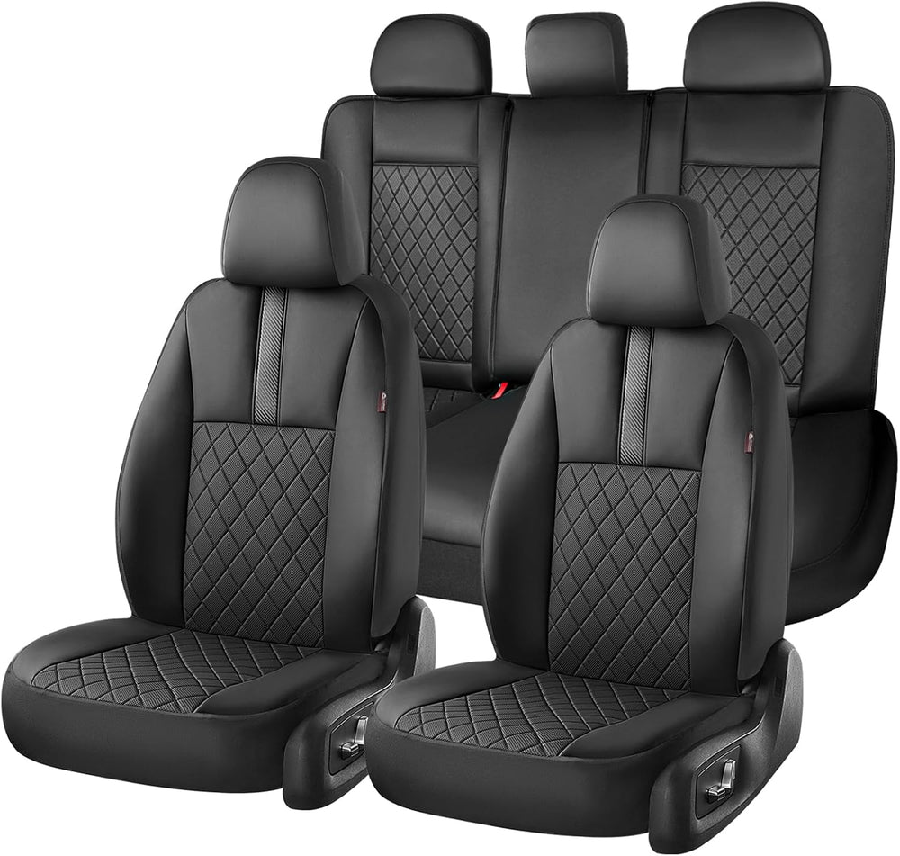 Coverado Car Seat Covers Full Set, Automotive Leather Seat Covers for Car,Uni...