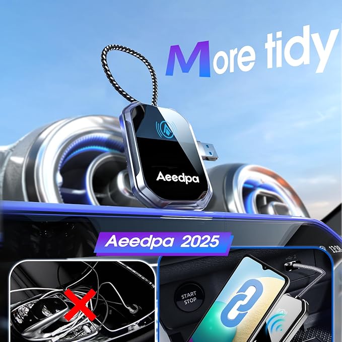 Wireless Android Auto CarPlay Adapter, Touch Connection