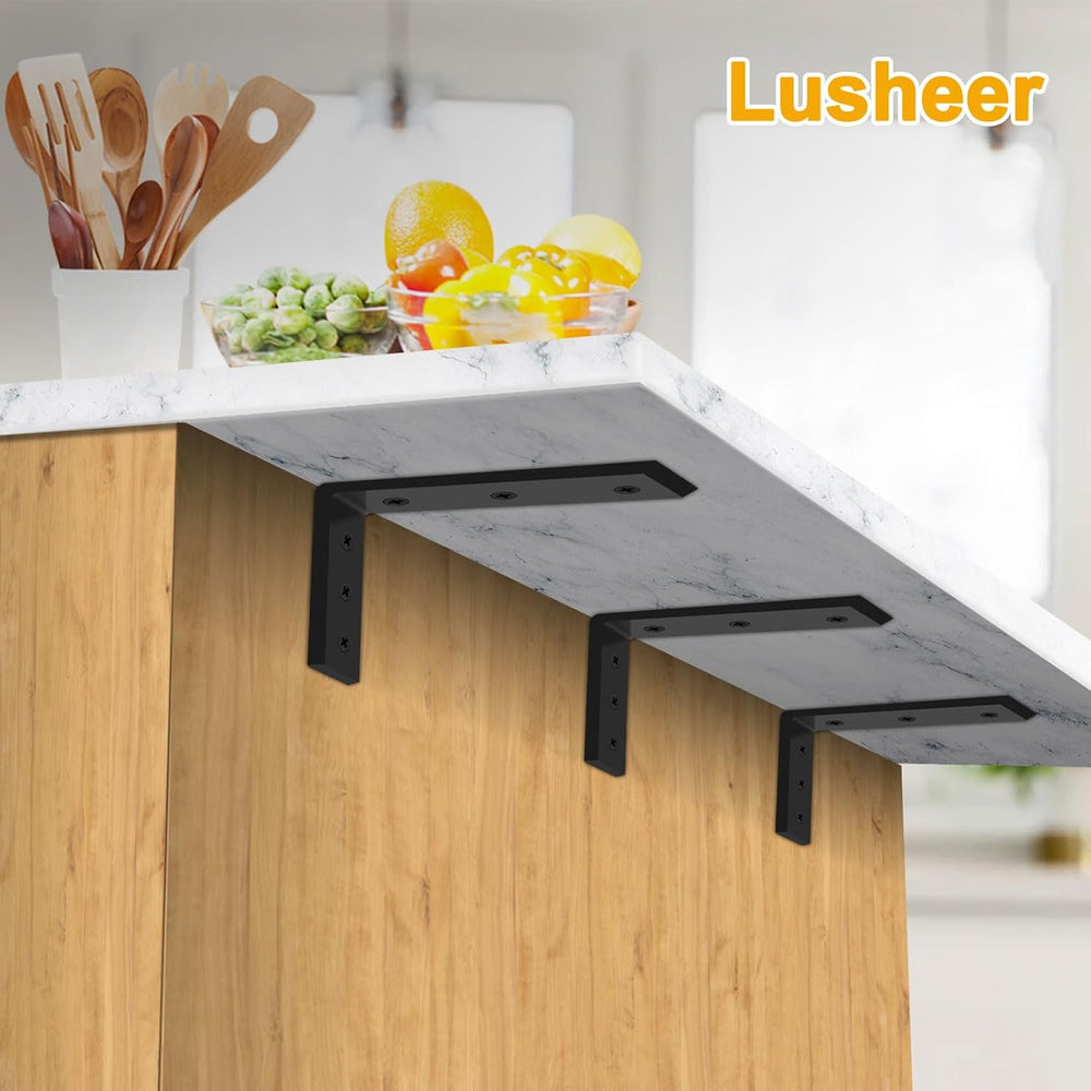 Countertop Support Brackets, Heavy Duty L Shelf Bracket 16'' x 6'...