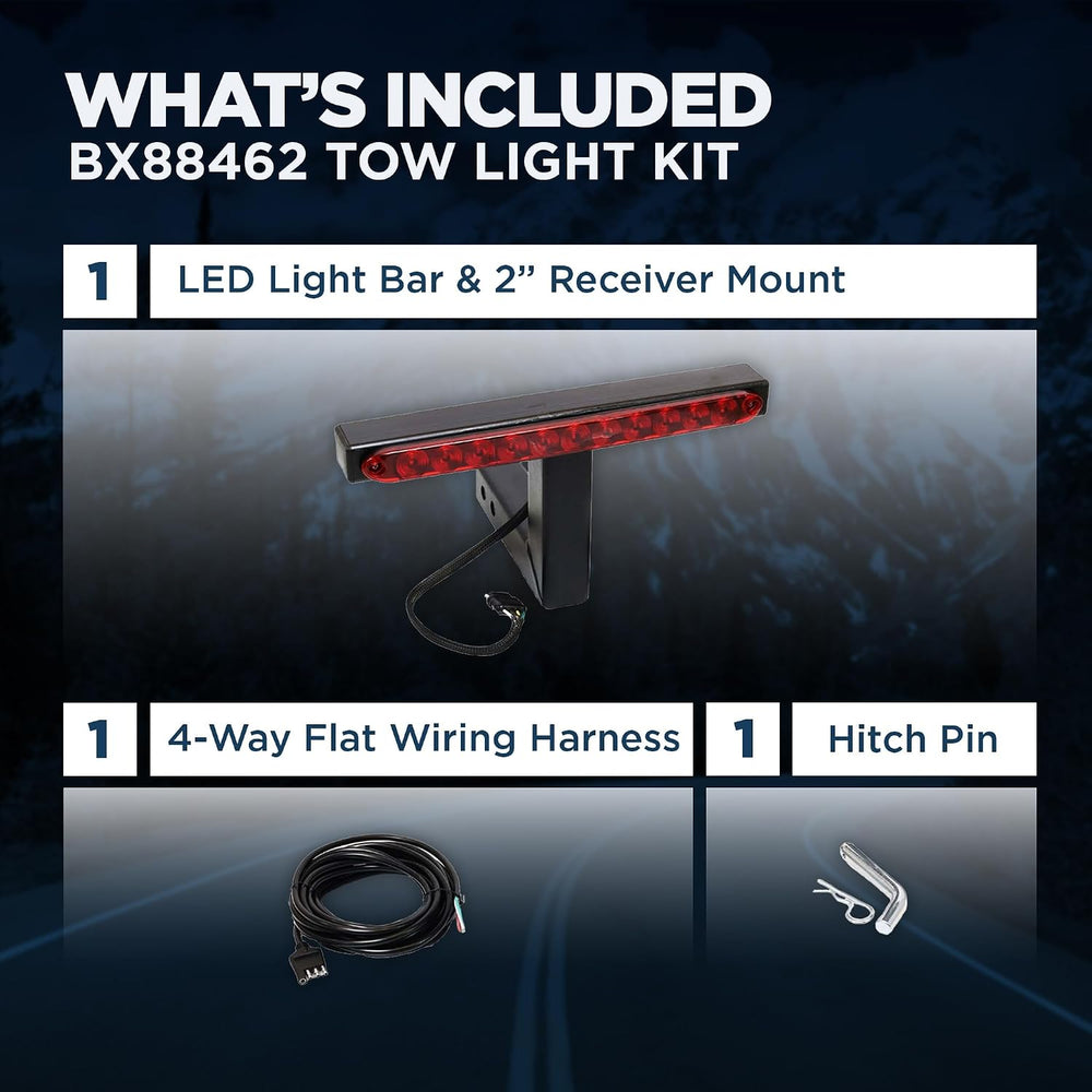 Blue Ox Tow Light Kit fits 2 Inch Class III, IV, V Receiver Hitch | Plug-and-...