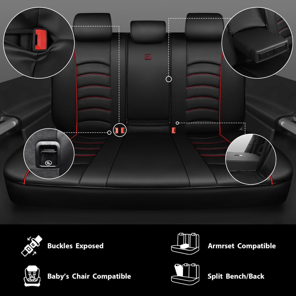 CAR PASS 3D Foam PU Leather Car Seat Covers, Universal Seat Covers Full Sets ...