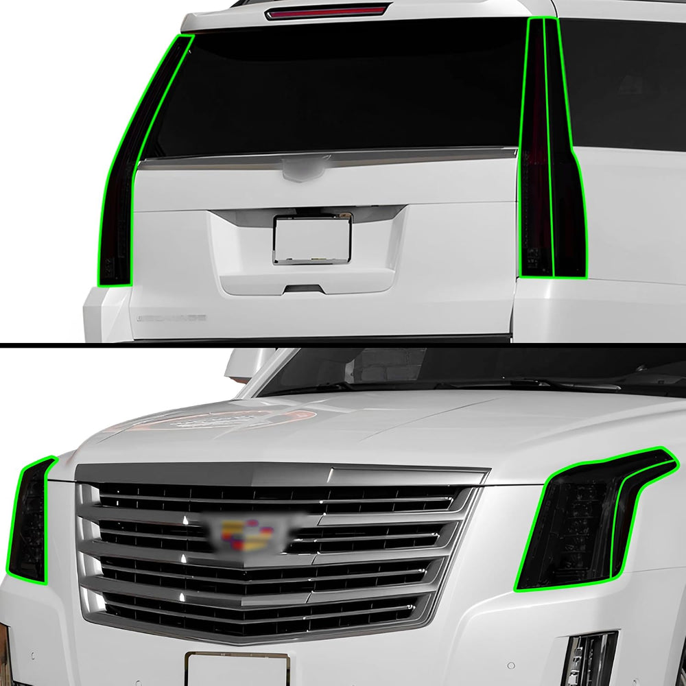 BOGAR TECH DESIGNS Full Headlight Taillight Tint Kit Fits Cadillac Escalade