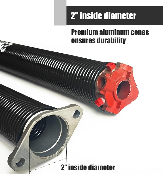 Garage Door Torsion Spring Set, Pair of 2" Electrophoresis Coated Garage...