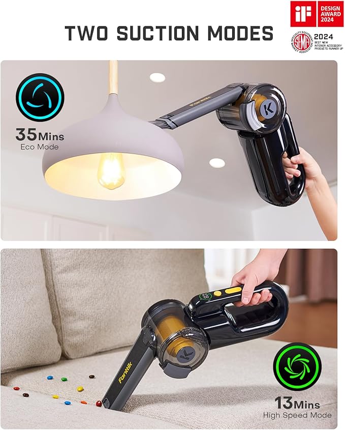 Fanttik Fold V10 APEX Pivot Cordless Car Vacuum, 17000Pa Handheld Vacuum