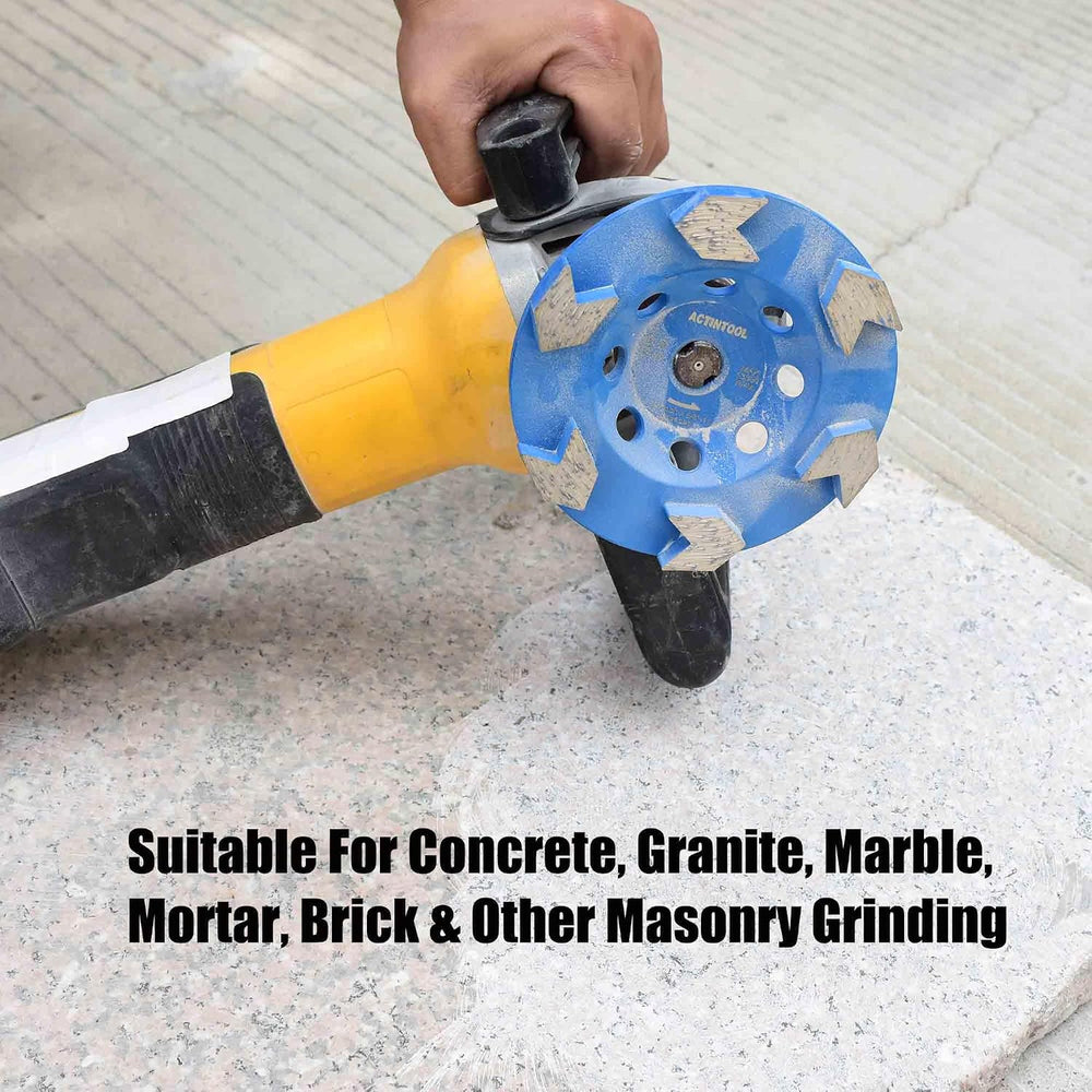 4.5" Plate 6 Arrow Segments Grinding Cup Wheel for Concrete Floor Grindi...