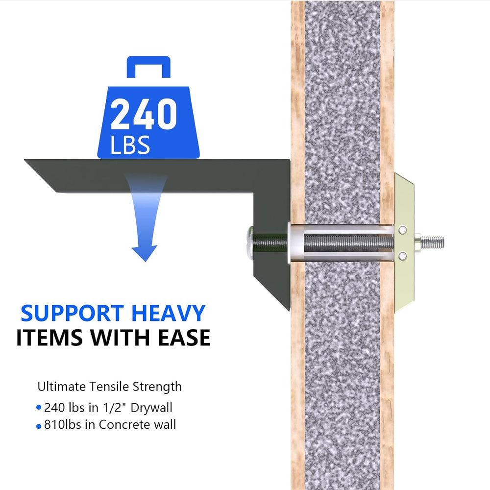 Drywall Anchor with Included Bolts for 3/16”-24, Heavy Duty Hollow Drywall An...