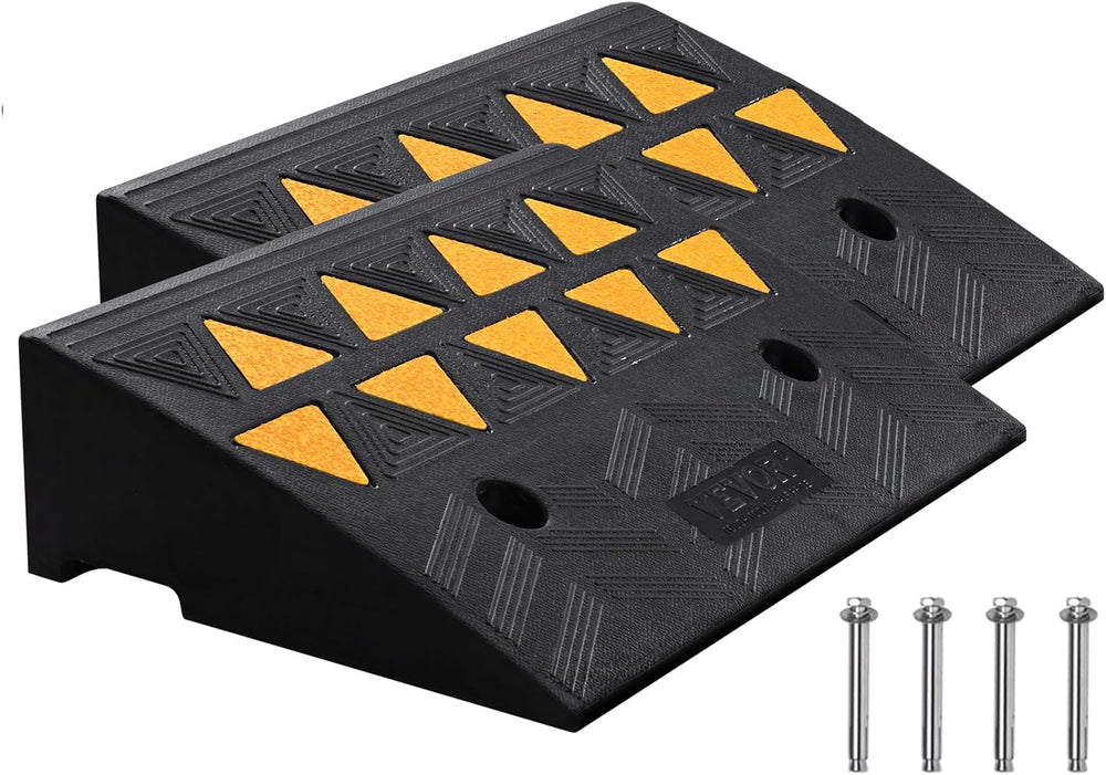 VEVOR Rubber Curb Ramp 5" Rise Height 2 Pack, Heavy-Duty 33069 lbs/15 T ...