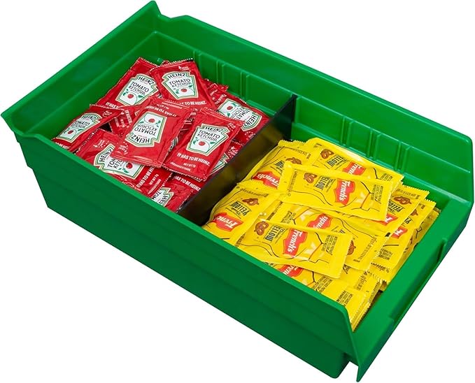 Akro-Mils 30130 Plastic Shelf Bins, Heavy Duty Storage Bins (12-Pk)