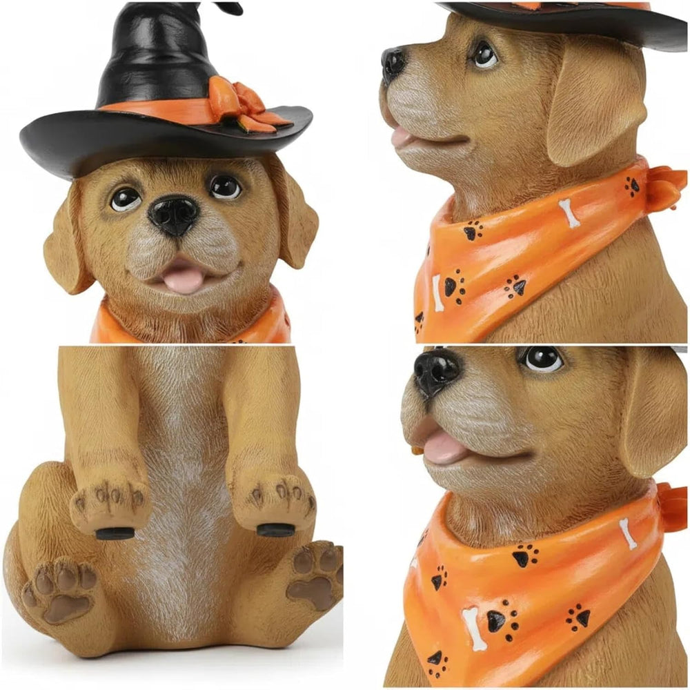 Cynkeyee Holiday Decorations Indoor Dog Statue - Halloween Decor Figurine