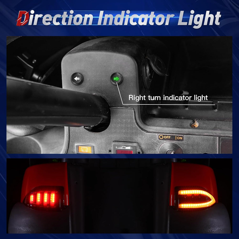 NOKINS Golf Cart Deluxe Plus LED Light Kit Fits Club Car Precedent 2004-UP