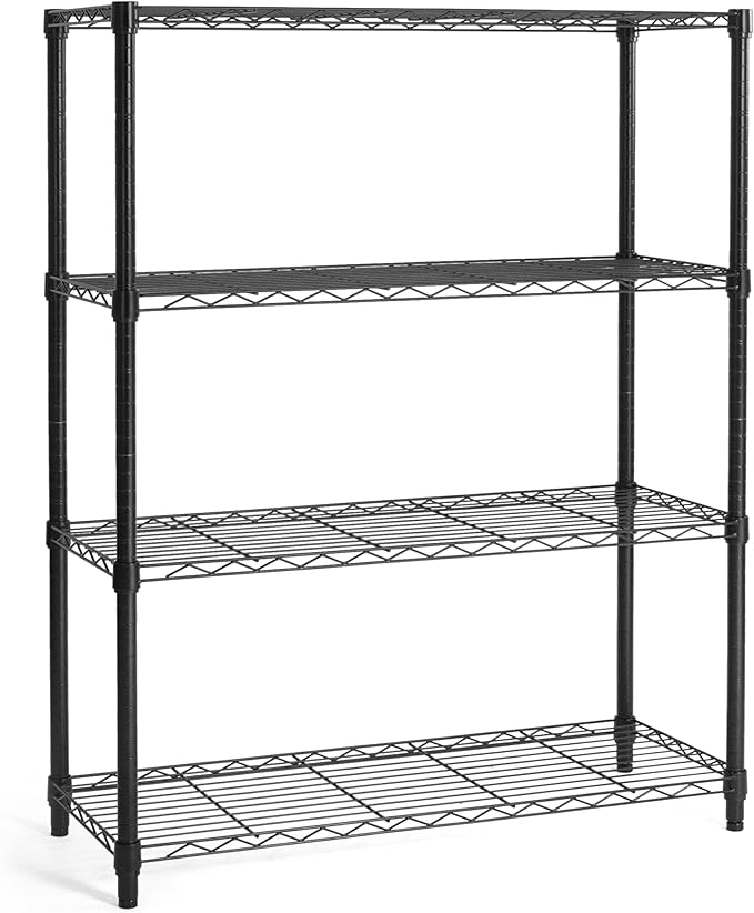 CAPHAUS 4-Tier Adjustable Height Wire Shelving Unit, Wire Rack Shelving