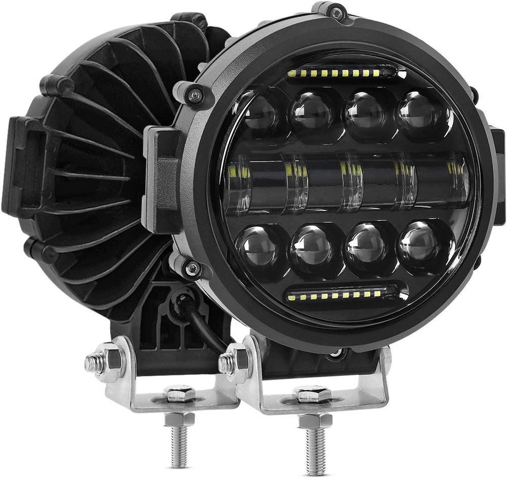 7 Inch Round LED Work Light,60W Flood Spot Combo Beam LED Light Bar