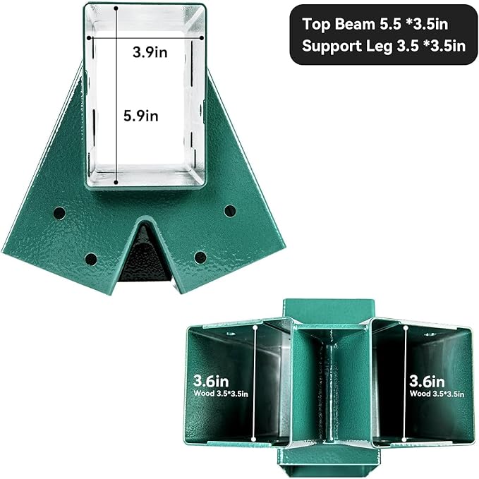 Heavy Duty Swing Sets Brackets Including 2 Green A-Frame Swing Set Brackets and