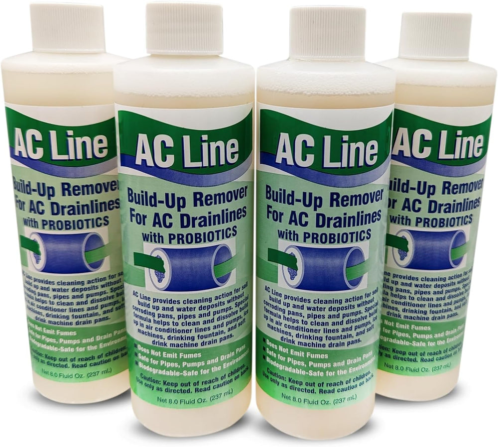 AC Drain Line Cleaner - 4 Pack / 12 Month Supply - Cleans HVAC drain lines, c...
