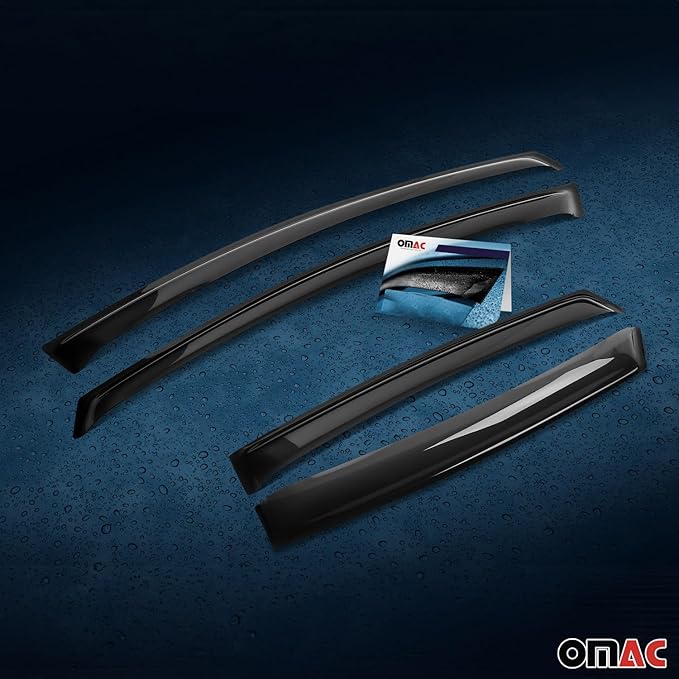 OMAC Window Visor Vent Rain Deflector (4 Pcs)