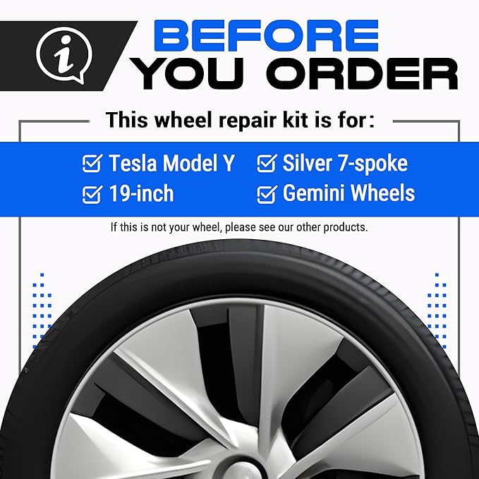 Premium Tesla Wheel Curb Rash Repair Kit