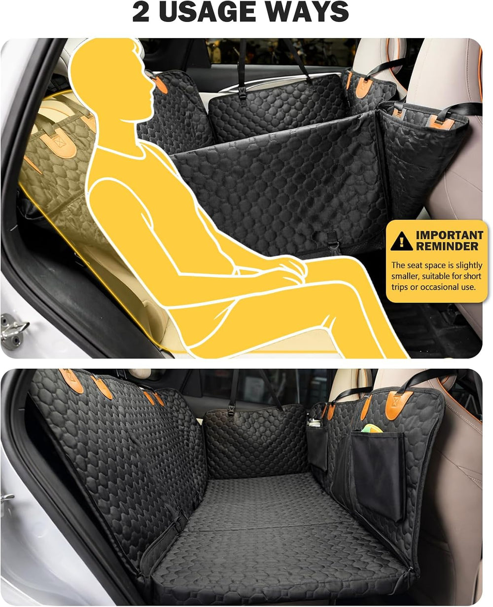 Back Seat Extender for Dogs, Waterproof Dog Car Seat Cover for Back Seat with...