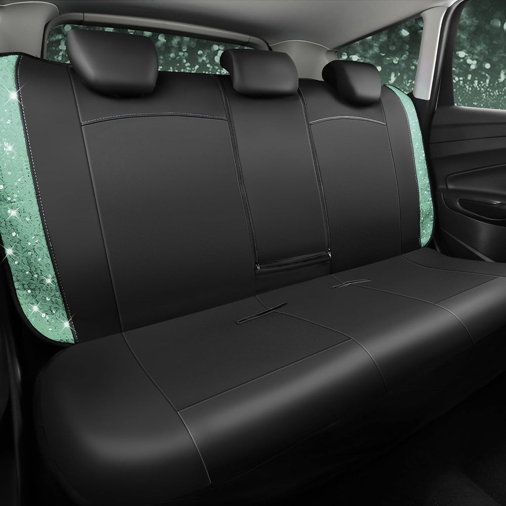 CAR PASS Universal Mint Leather Lace Car Seat Covers Full Set for Women Girls...