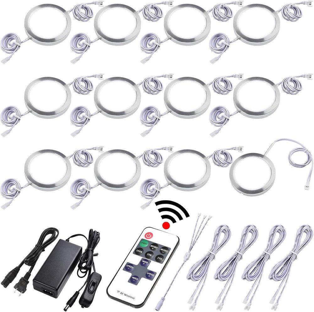 Small LED Puck Lights for Uplight or Downlight, 120V Hardwired & Plug in ...