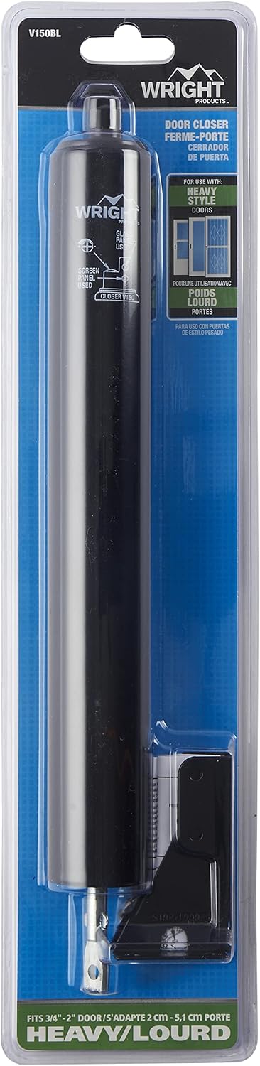 Wright Products V150BL Heavy Duty Pneumatic Closer, Black & Prime-Line K ...