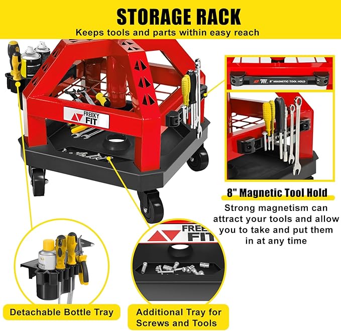 Rolling Shop Stool for Garage
