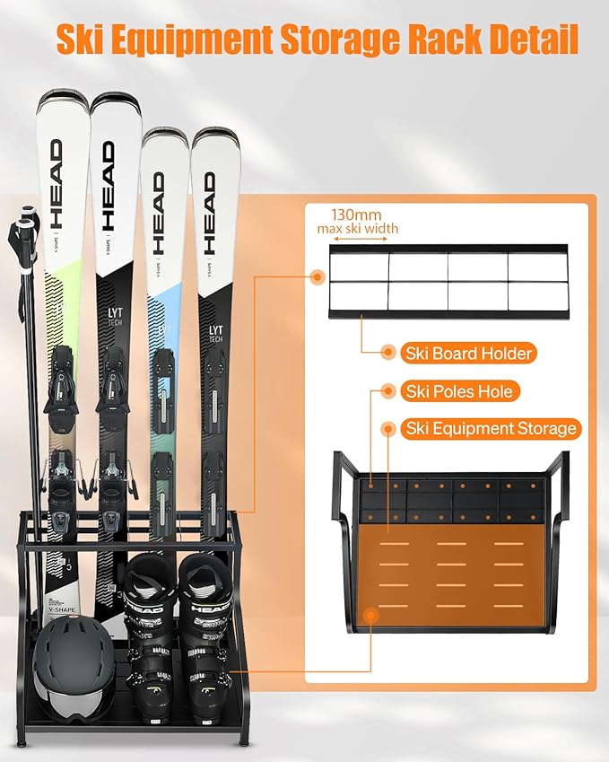 Ski Storage Rack for Garage