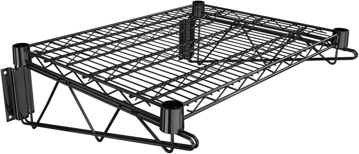18" x 24" Black Epoxy Wire Wall Mount Shelf