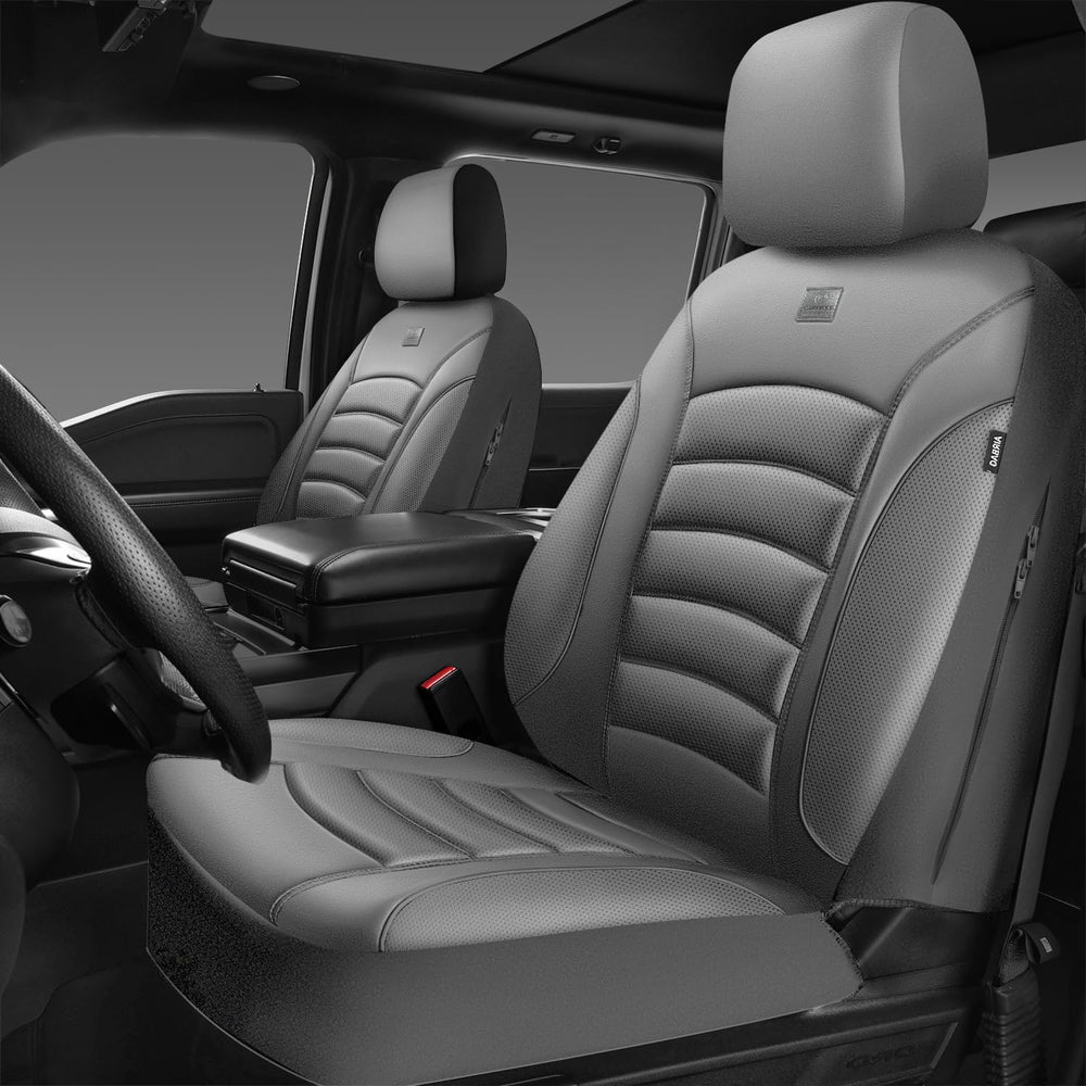 CAR PASS 3D Foam PU Leather Car Seat Covers, Universal Seat Covers Front 2 fo...