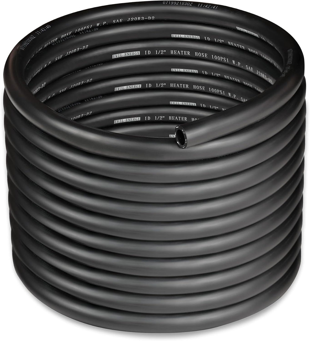 EVIL ENERGY 1/2" Heater Hose Coolant Radiator Straight 100PSI SAE 20R3 25FT
