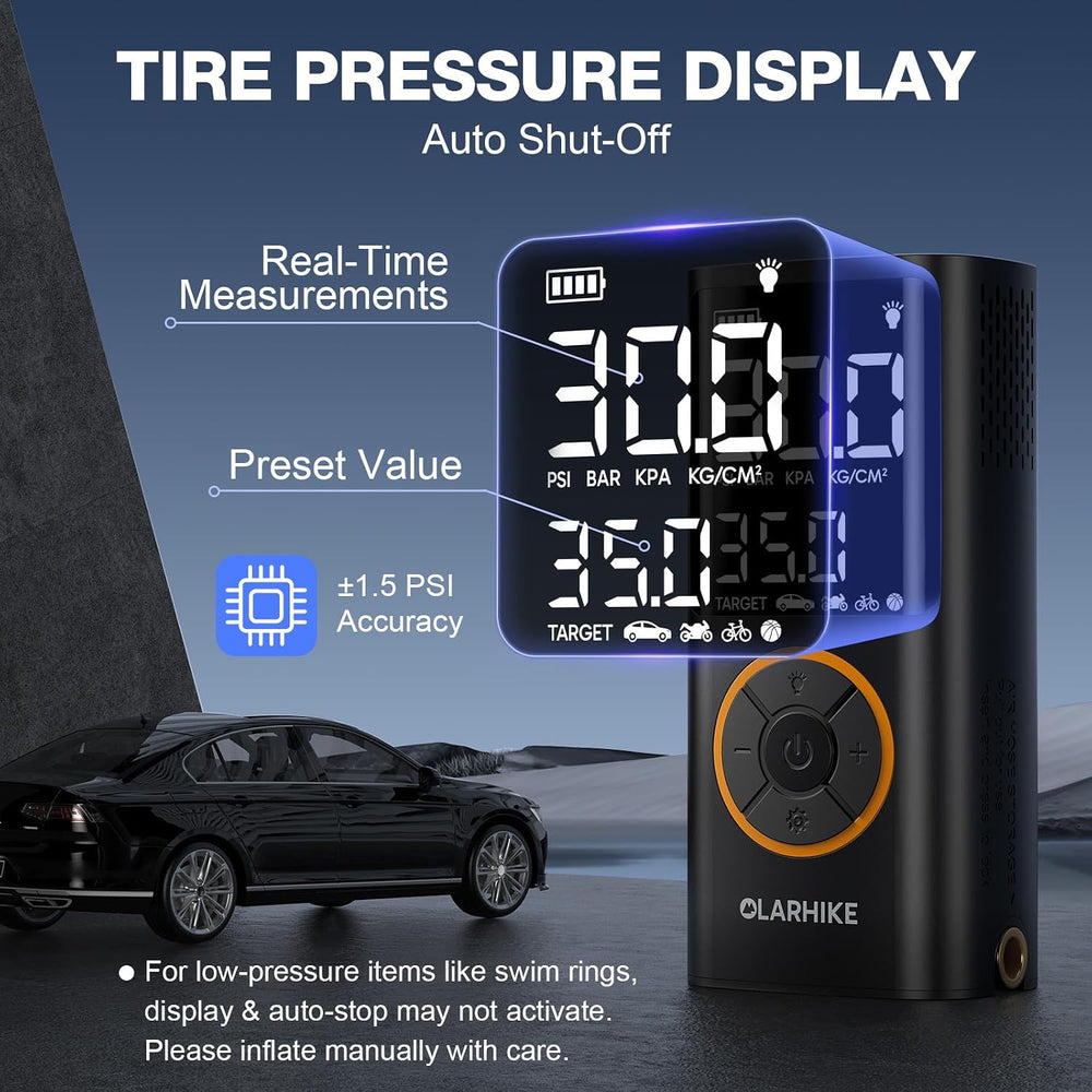 OlarHike Tire Inflator Portable Air Compressor, Cordless Electric Bike Pump