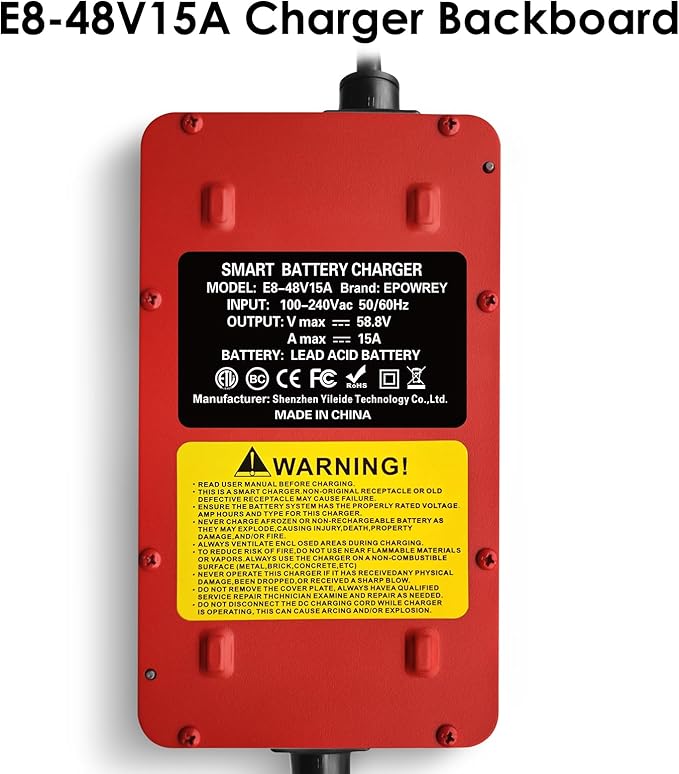 15 Amp 48 Volt Golf Cart Battery Charger