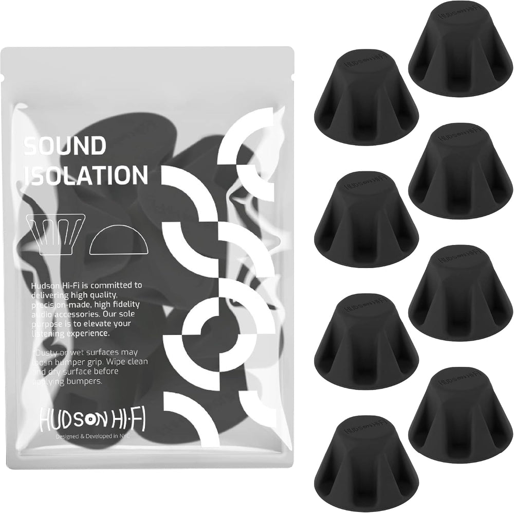 Speaker Isolation Feet – 8-Pack 1.5" Bigfoot Rubber Pads by Hudson Hi-Fi...