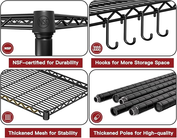 PrimeZone Wire Metal Storage Shelves (2 PCS)