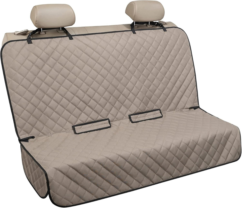 VIEWPETS Bench Car Seat Cover Protector, Waterproof Heavy-Duty, Khaki