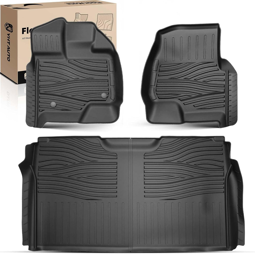 YHTAUTO Floor Mats Fit 2015-2025 Ford F-150 2022-2025 F-150 Lightning SuperCrew