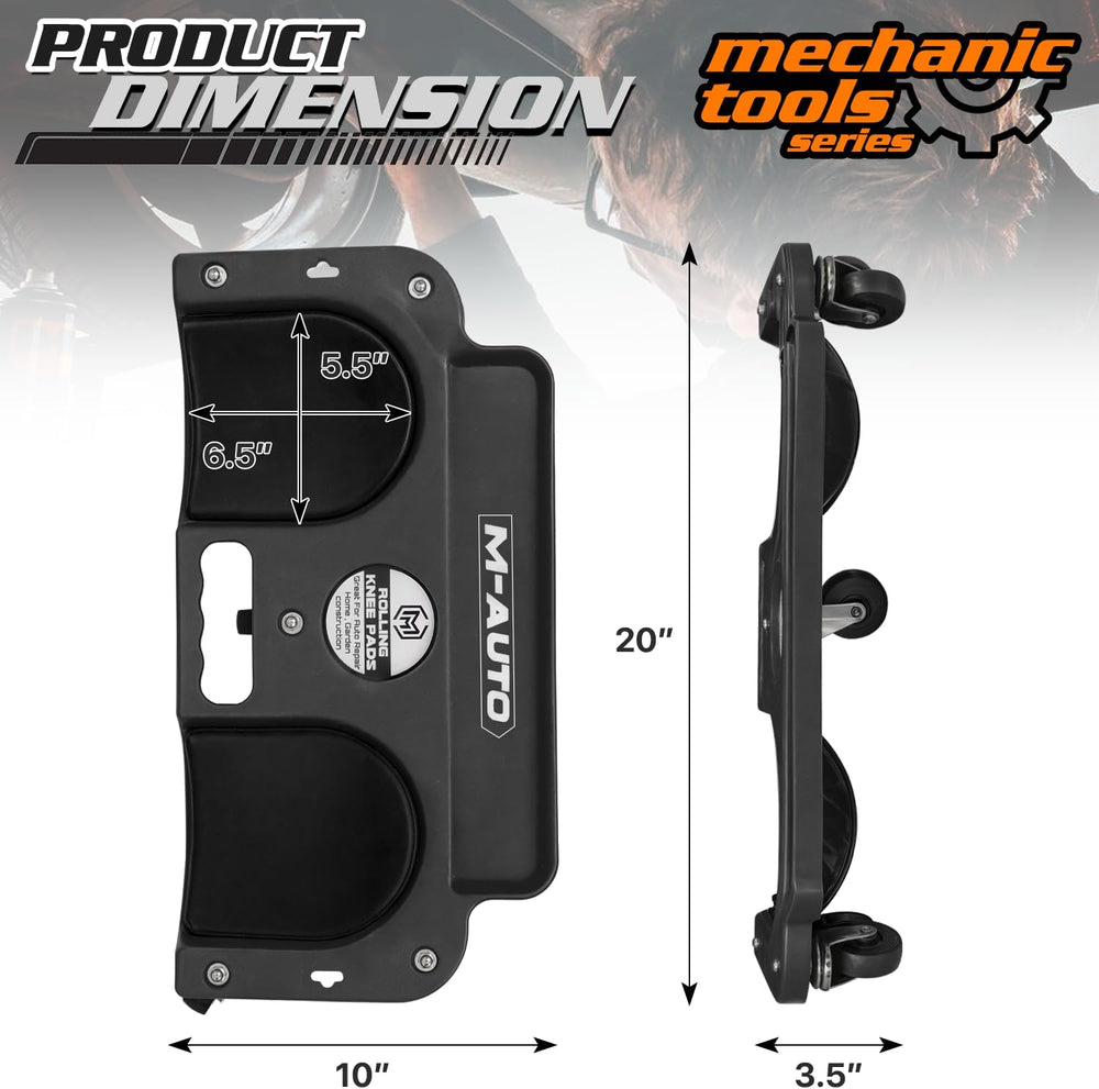 M-AUTO Rolling Knee Creeper Durable Knee Pads with Full 360 Degree Turn Caste...