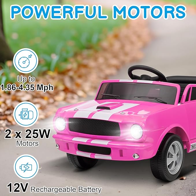 Winado 12V Licensed Shelby Electric Car