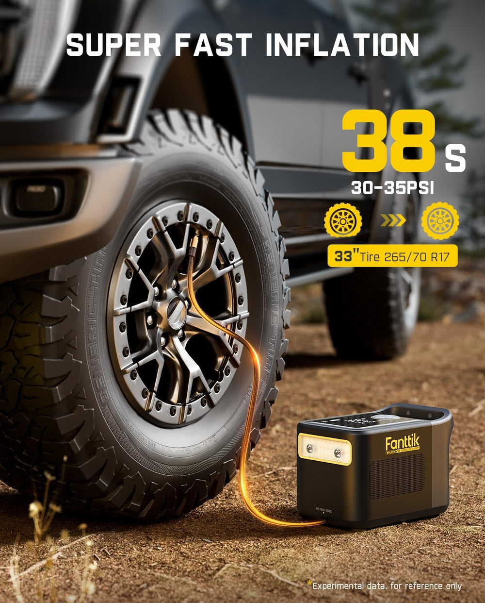 Fanttik X9 Ultra Portable Tire Inflator for Pickup Truck, RV