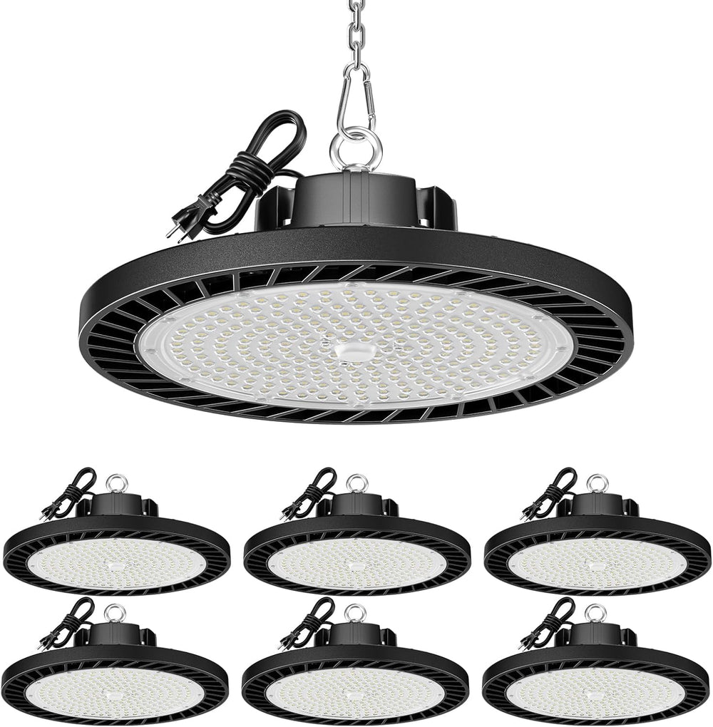 UFO LED High Bay Lights 5000K 150W 6 Pack, Led Shop Lights Commercial Bay