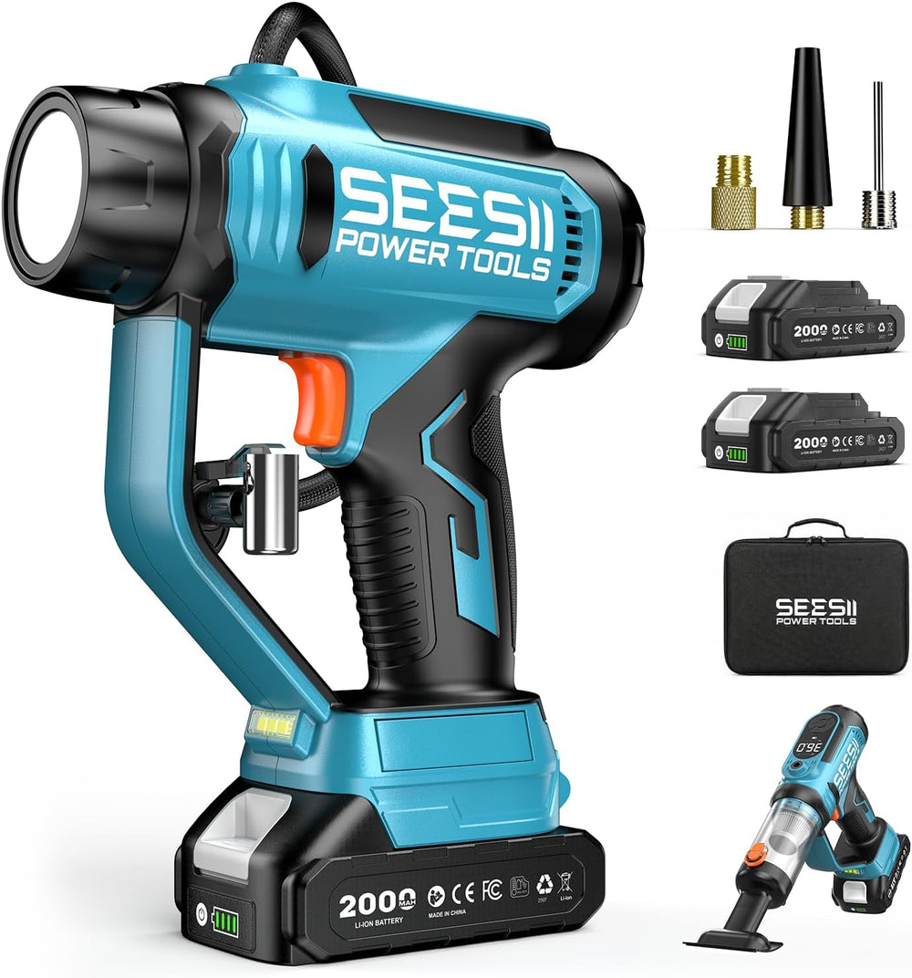SEESII T7 MAX Cordless Tire Inflator Portable Air Compressor 150PSI Pump