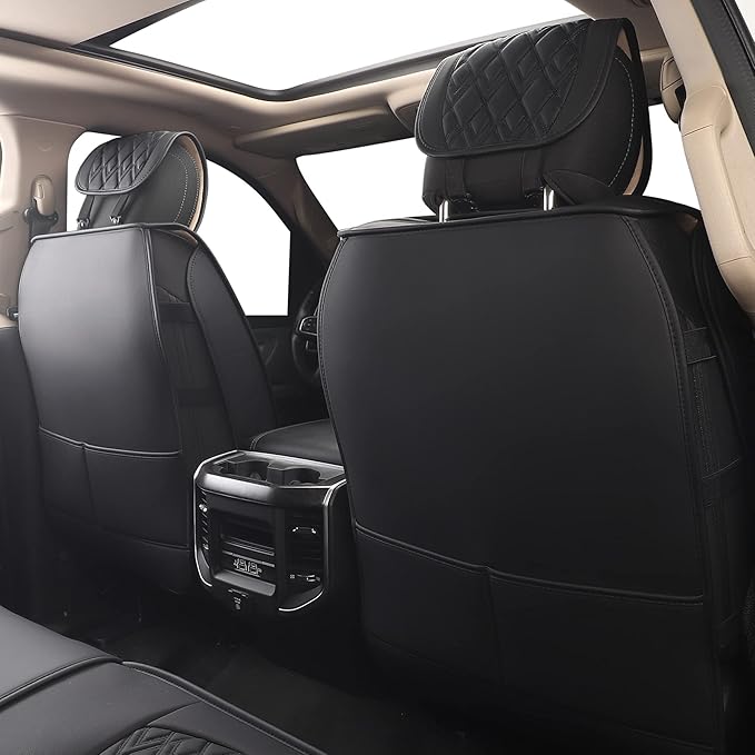 JOJOBAY Car Seat Covers for Dodge Ram 2 Pcs Front, Fit Ram 2009-2025