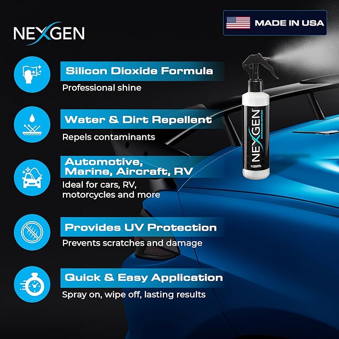 Nexgen Ceramic Spray Silicon Dioxide — Easy to Apply, Ceramic Coating Spray —