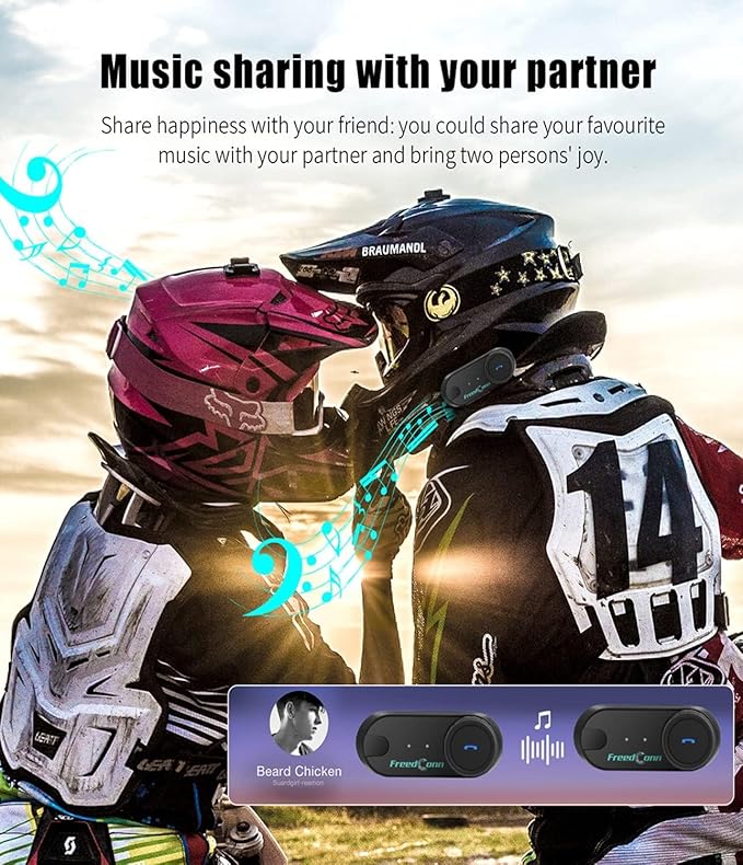 FreedConn Motorcycle Helmet Bluetooth Headset, TCOM VB