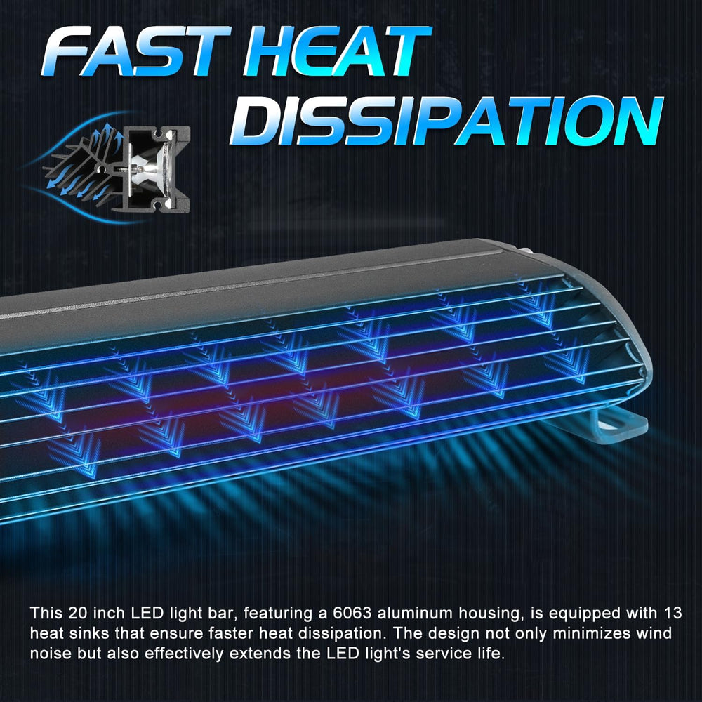 20 Inch LED Light Bar, Niwaker 100W Single Row Light Bar Spot Flood Combo Wor...