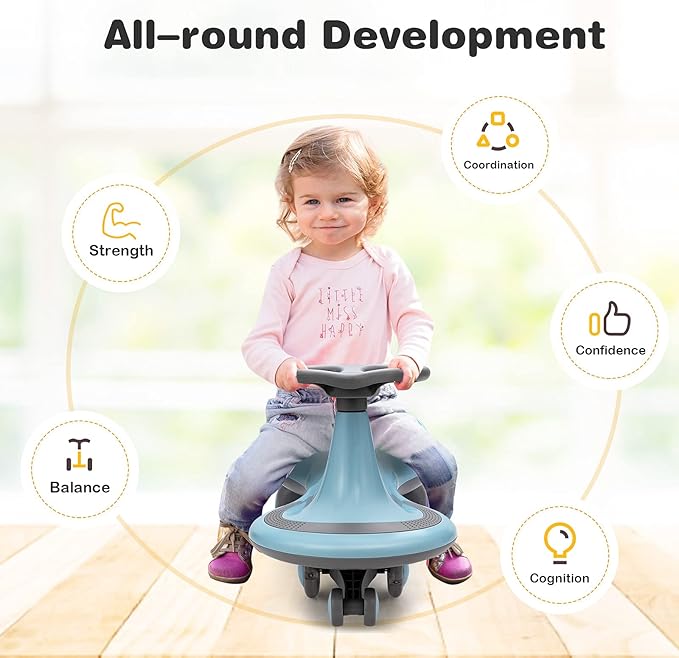 HONEY JOY Wiggle Car, 2 in 1 Swing Car