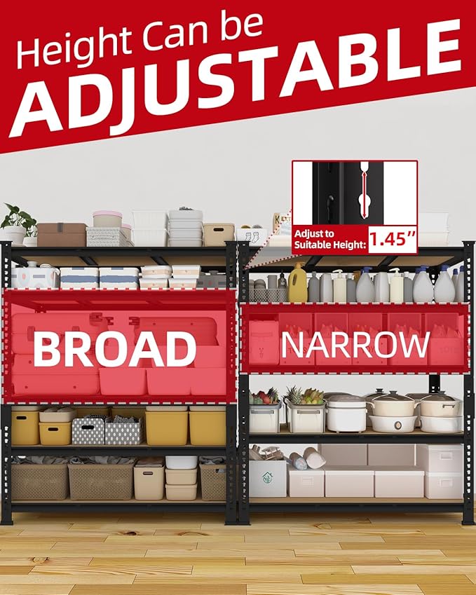 PrimeZone Heavy Duty Garage Storage Shelves (2PCS)