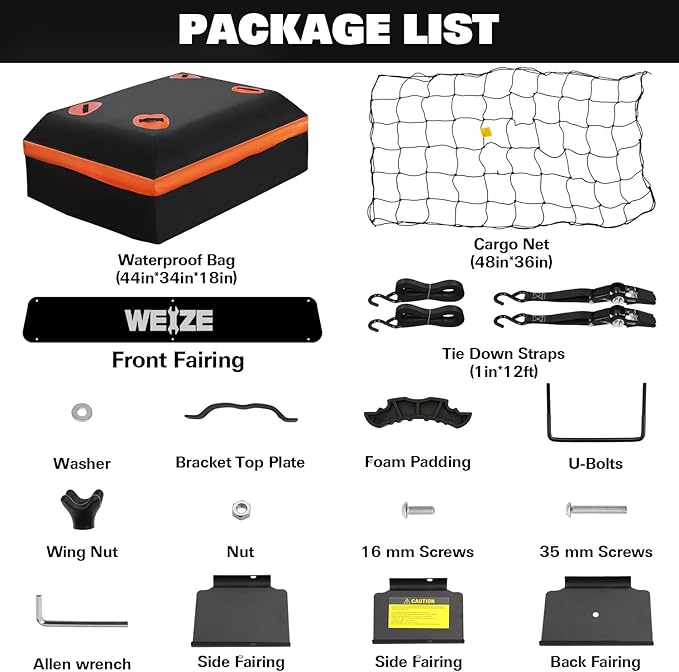 WEIZE Heavy Duty 64"x 39" Roof Rack, Rooftop Cargo Carrier Basket