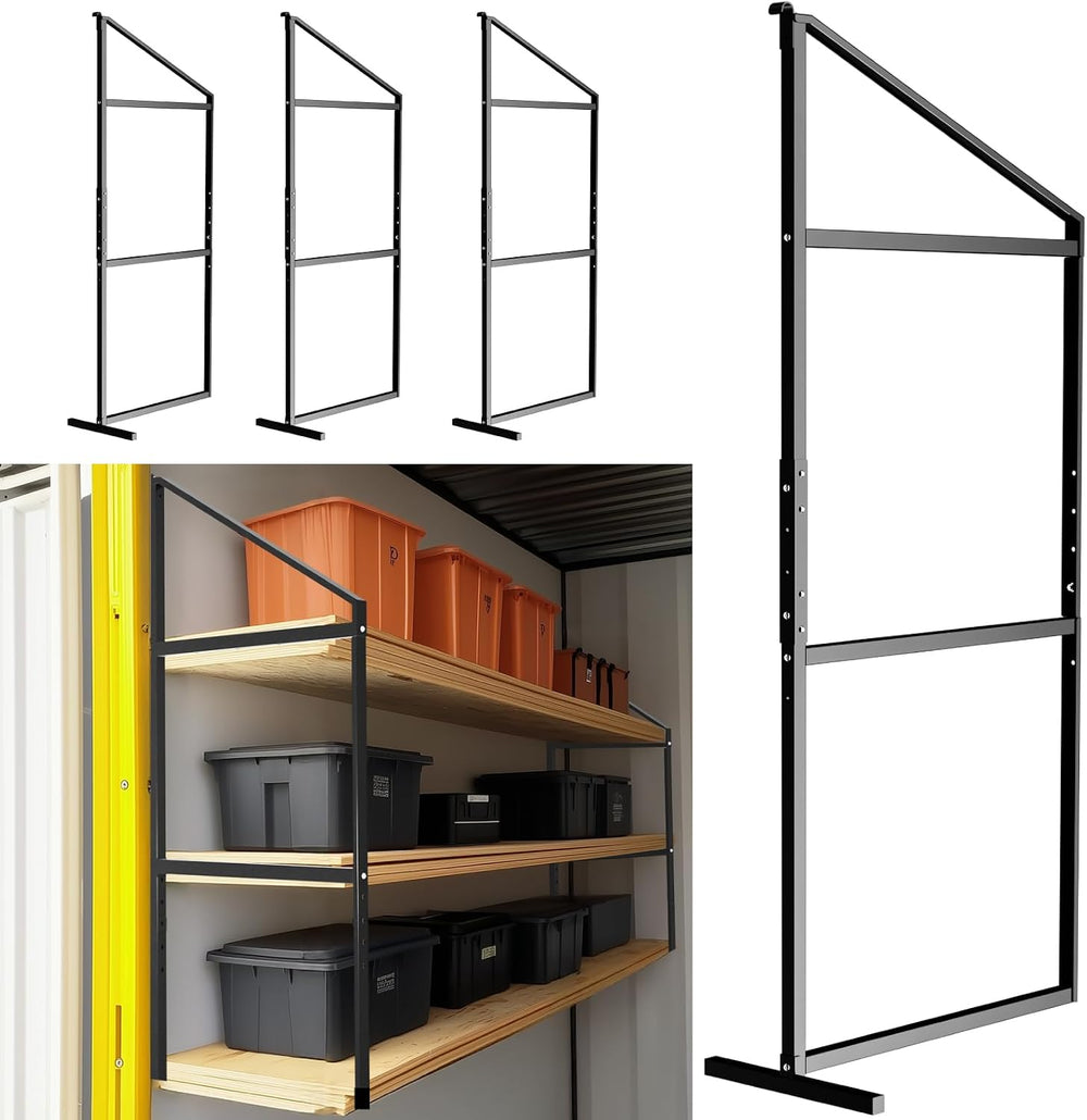 Shipping Container Shelf Brackets, 4 Pack of 3 Tier Shipping Container Shelvi...